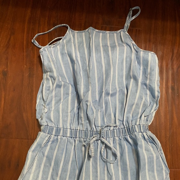 Blue & White Striped Jumpsuit- Small - Picture 2 of 3